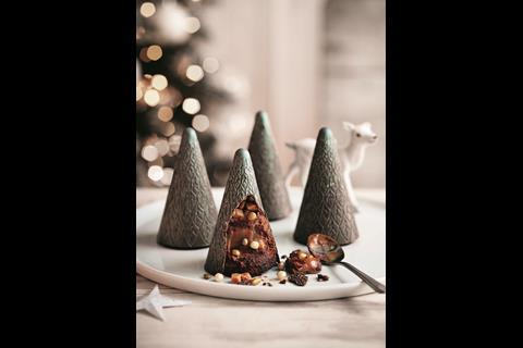 Tesco's Finest four chocolate Christmas tree pinatas offer a lighter but equally tasty option.